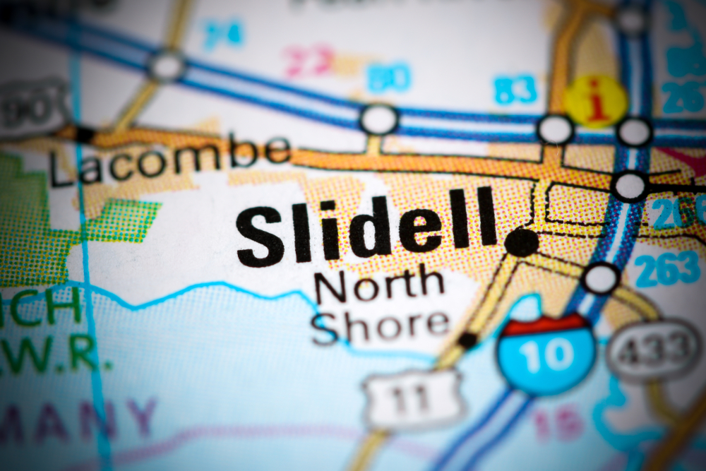 Word Slidell on the map