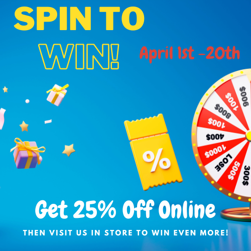 Get 25% Off one month of storage. Then Spin To Win In Store For Even More Savings