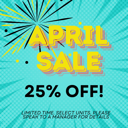 Get 25% Off one month of storage. Speak To A Manager For Details