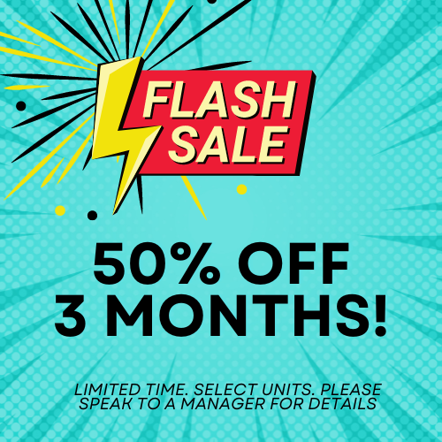 Flash Sale! 50% Off 3 Months! Select Units.
